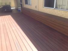 Completed with Nex Gen Rosewood colour decking
